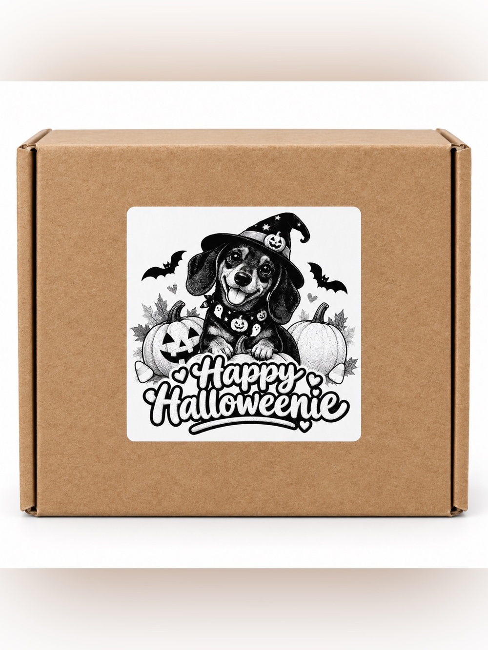 Happy Halloweenie Dachshund
Stickers 3”x3”-100ct.